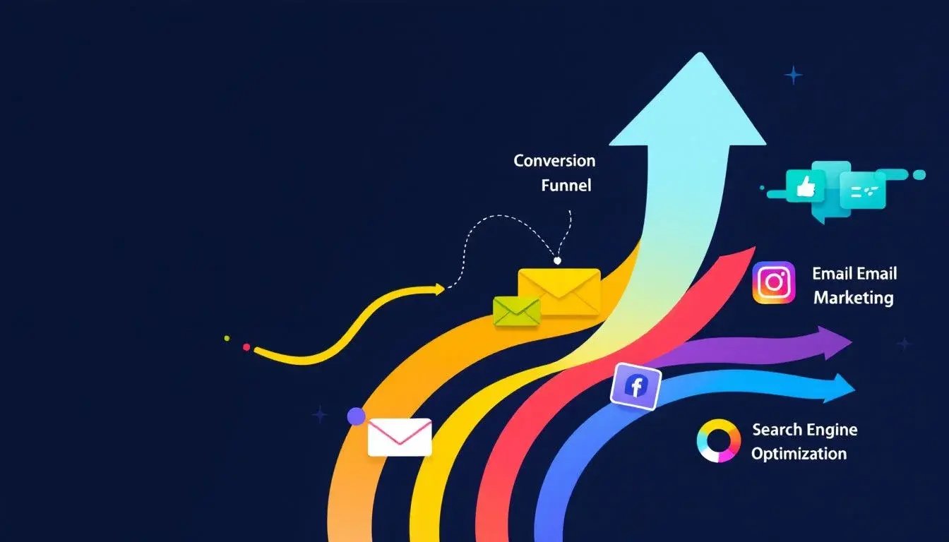Ein Diagramm der wichtigsten Kanäle im Performance Marketing.