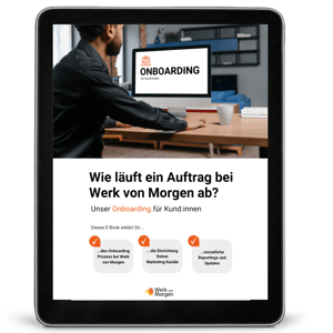 E-Book Onboarding bei Werk von Morgen-Tablet