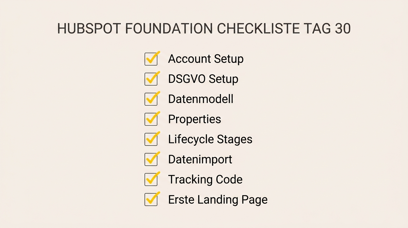 Foundation Checkliste Tag30